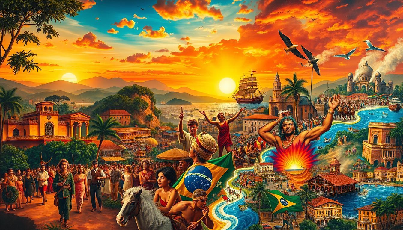 Quais são os eventos essenciais da trajetória histórica brasileira?